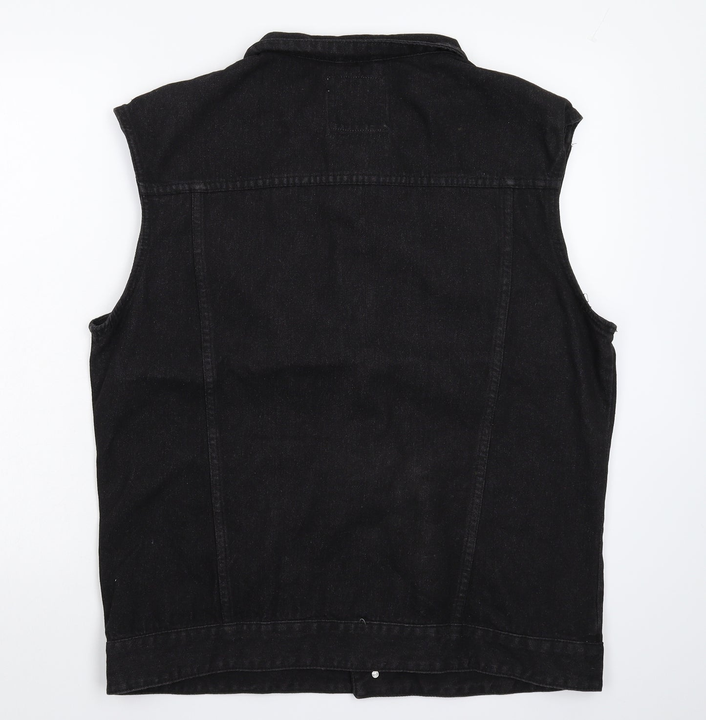 Denim & Co. Mens Black  Denim Gilet Jacket Size XL