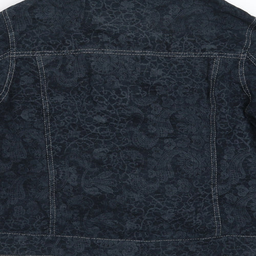 MORE & MORE Womens Blue Floral  Jacket  Size L