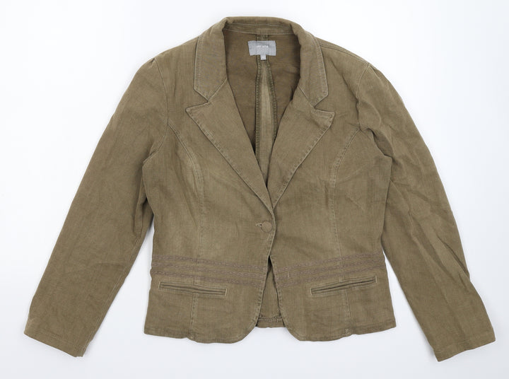 Per Una Womens Beige Jacket Blazer Size 12