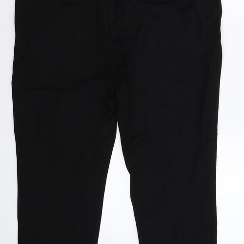 NEXT Womens Black   Cropped Trousers Size 16 L25 in