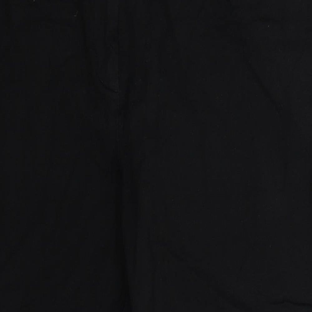 NEXT Womens Black   Cropped Trousers Size 16 L25 in