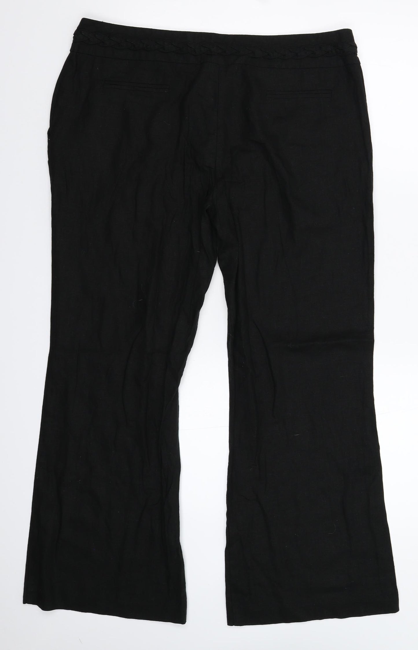 George Womens Black   Trousers  Size 16 L27 in