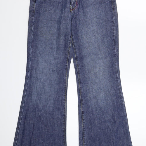 Susst Womens Blue  Denim Flared Jeans Size 8 L30 in