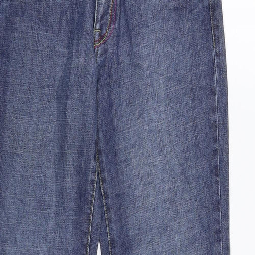 Susst Womens Blue  Denim Flared Jeans Size 8 L30 in