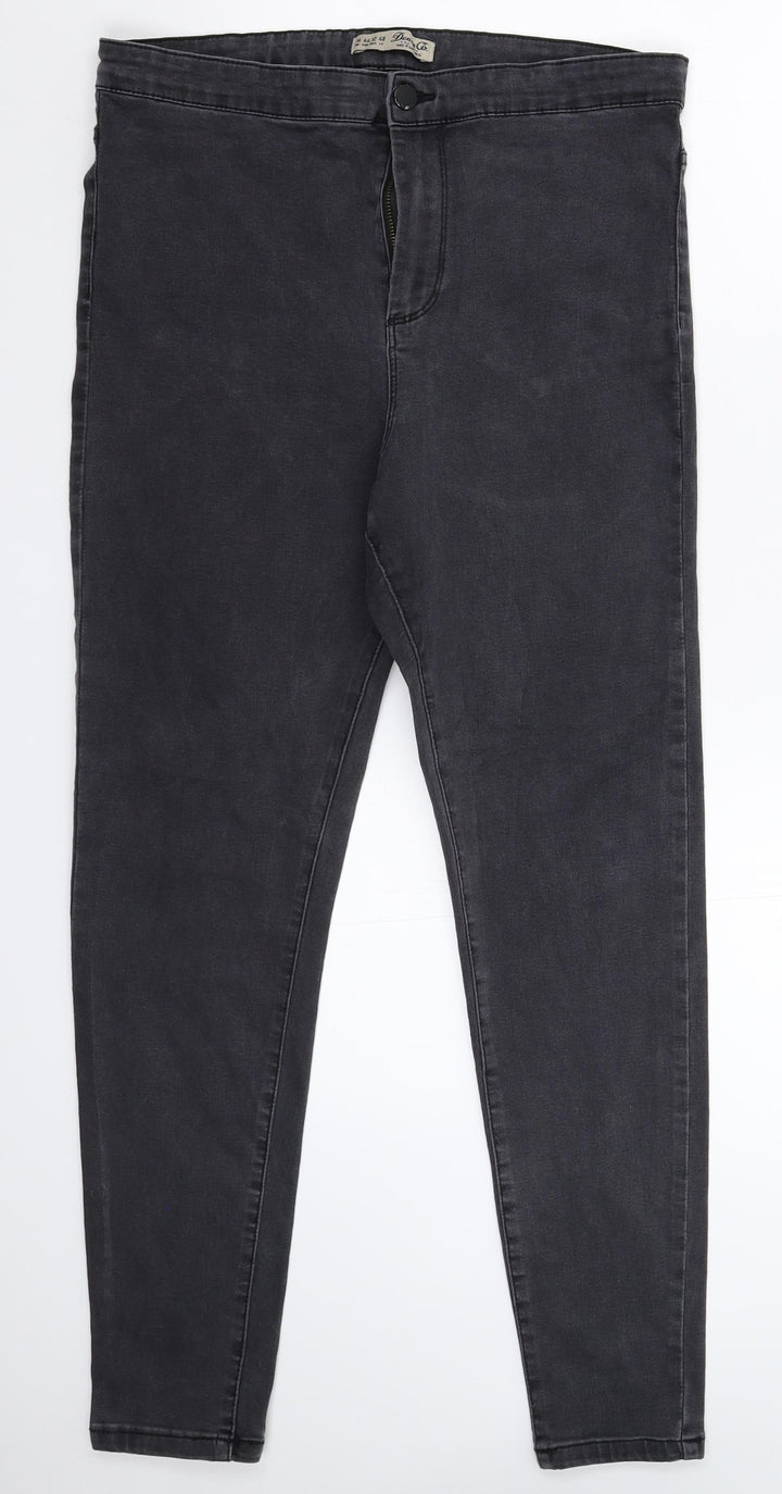 Denim & Co. Womens Grey  Denim Jegging Jeans Size 16 L27 in