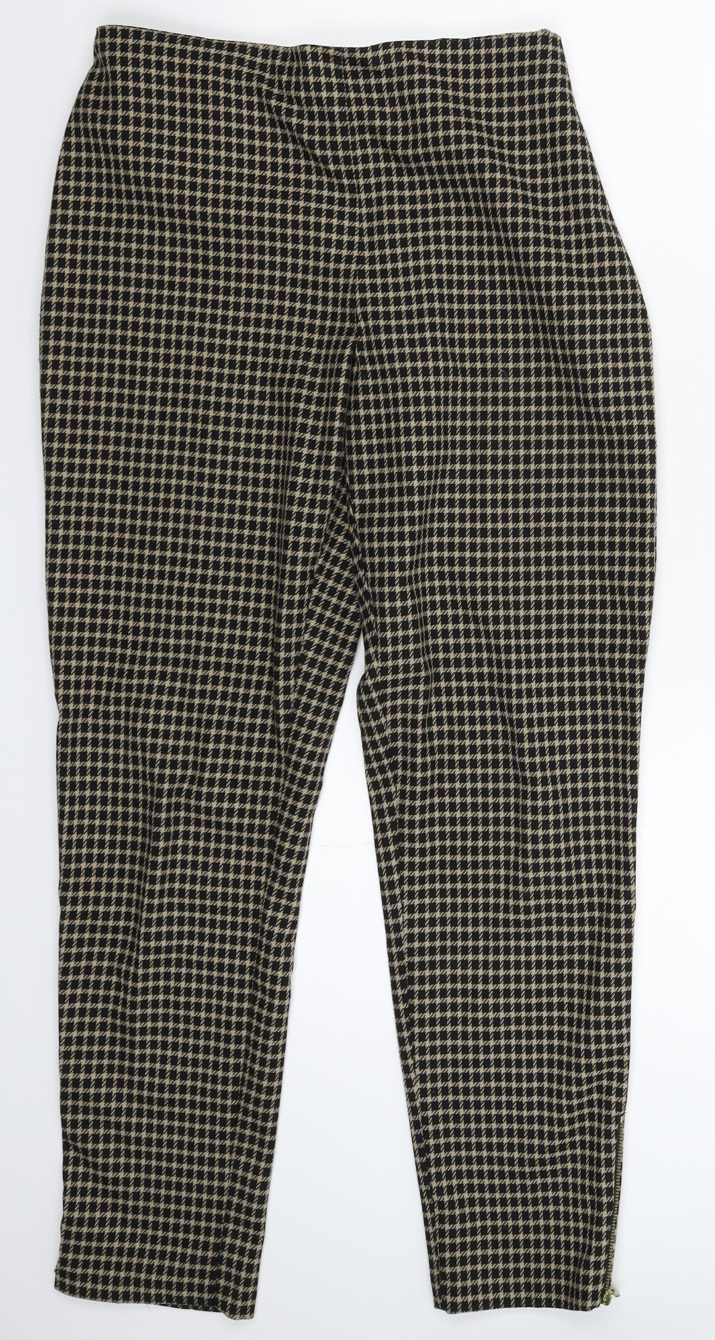 F&F Womens Multicoloured Houndstooth  Trousers  Size 12 L29 in