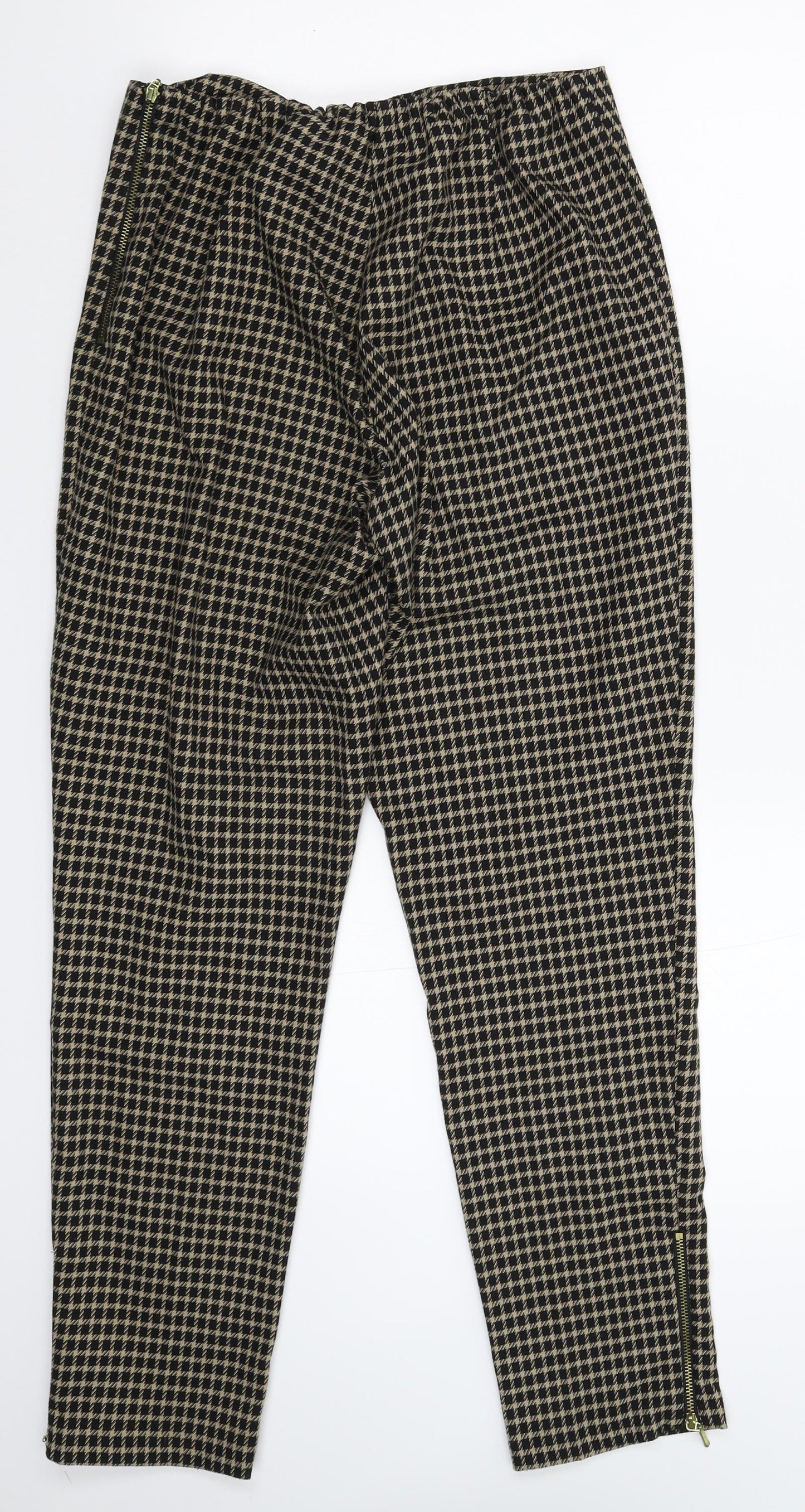 F&F Womens Multicoloured Houndstooth  Trousers  Size 12 L29 in