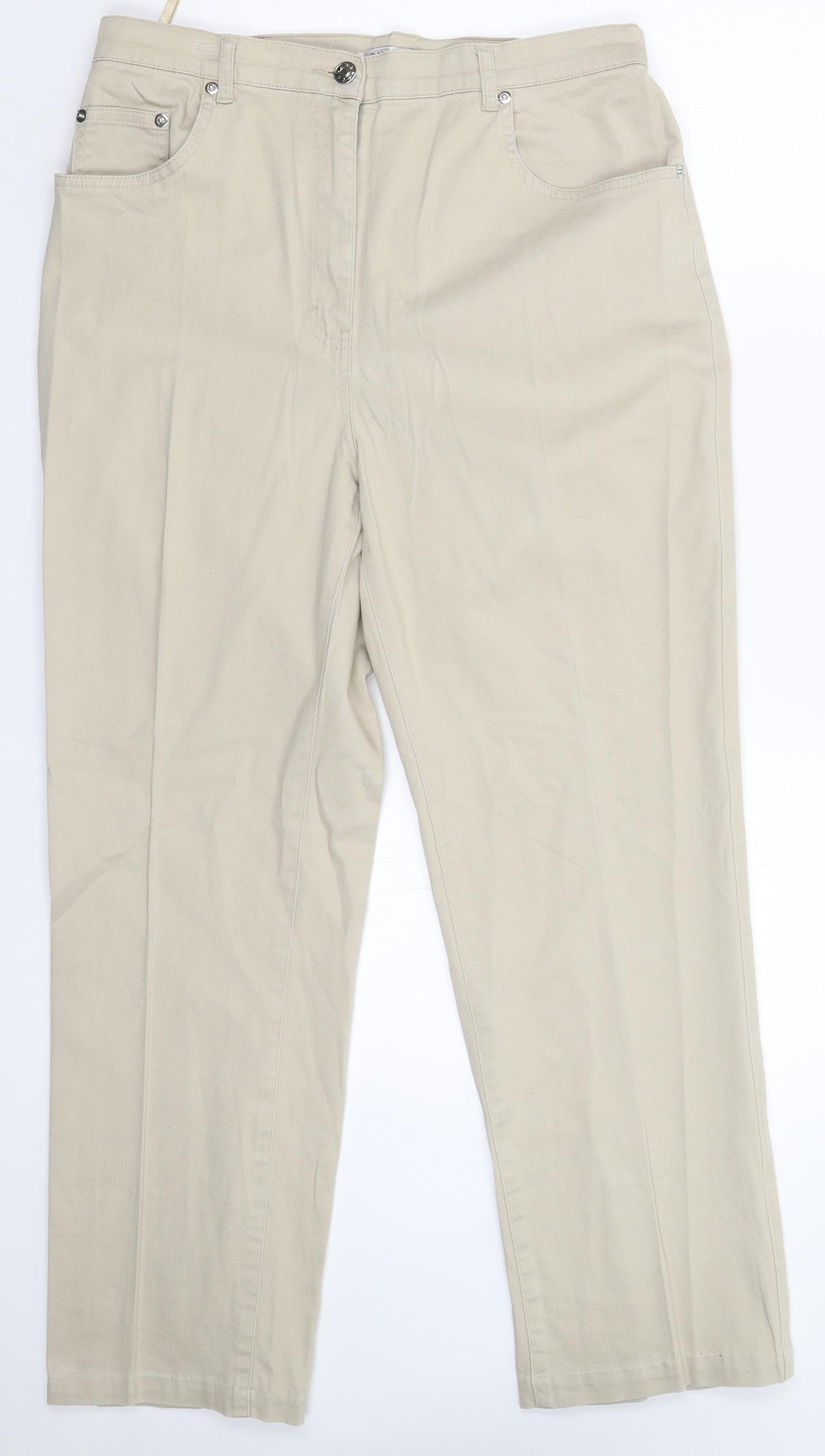 Damart Womens Beige   Trousers  Size 14 L27 in
