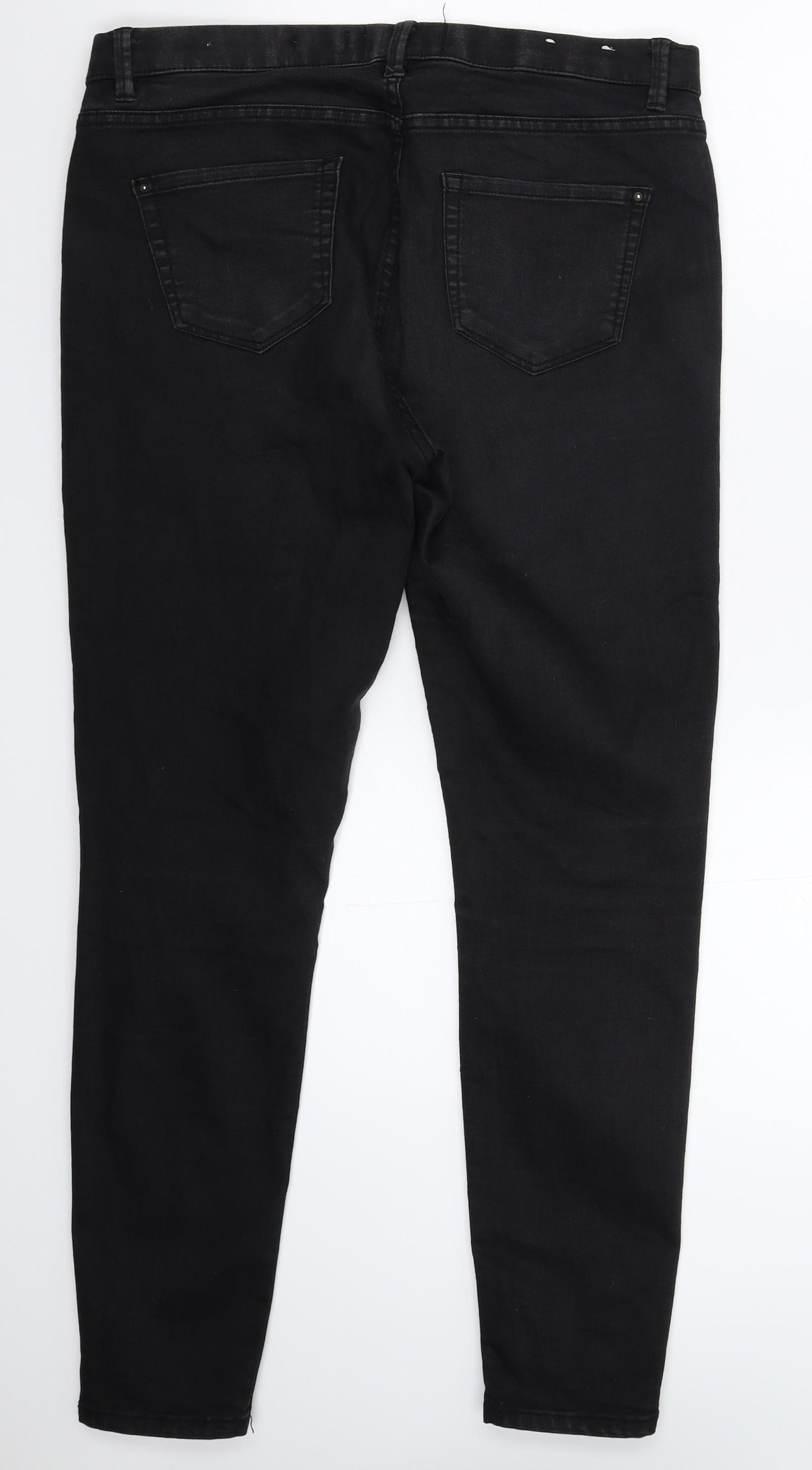 New Look Womens Black  Denim Jegging Jeans Size 14 L28 in