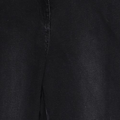 Matalan Womens Black Striped Denim Skinny Jeans Size 18 L27 in