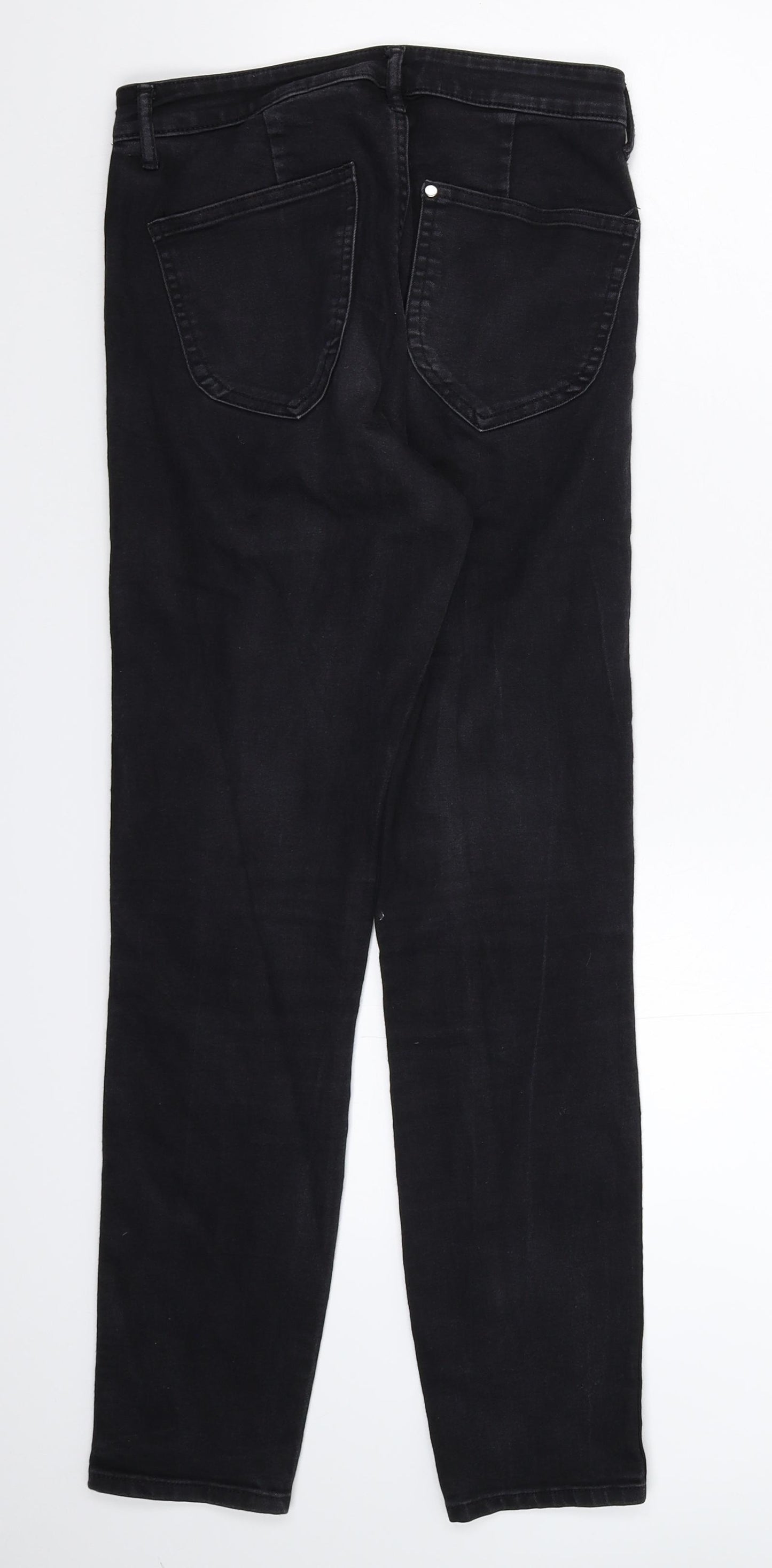 H&M Womens Black  Denim Skinny Jeans Size 26 in L28 in