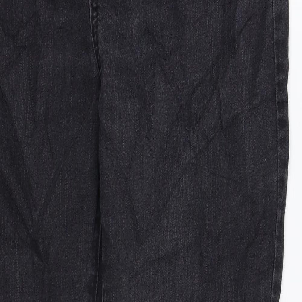 TU Womens Black  Denim Straight Jeans Size 12 L30 in