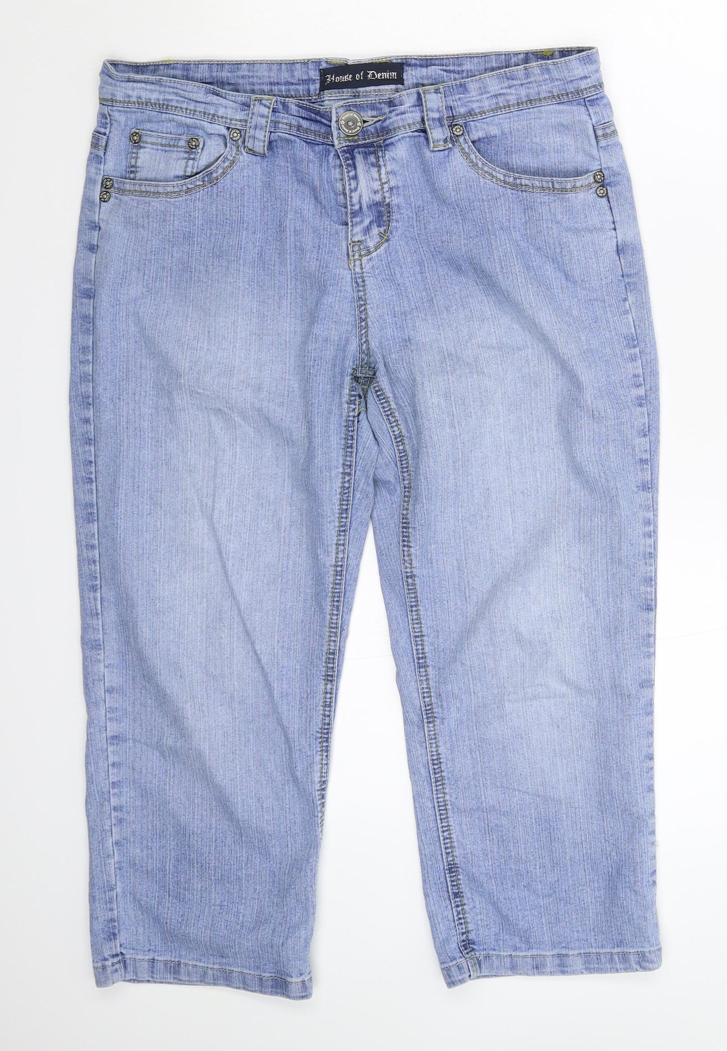House of Denim Womens Blue  Denim Cropped Jeans Size 12