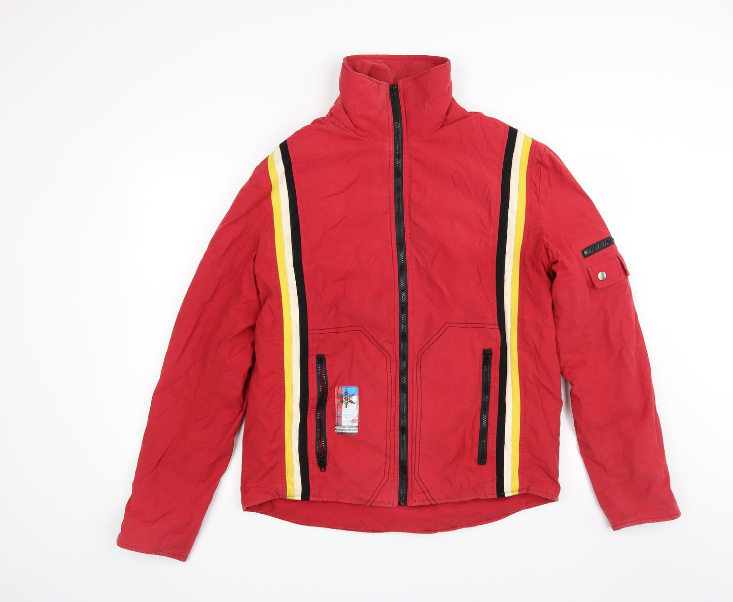 Jack&Jones Mens Red  Canvas Windbreaker Coat Size XL