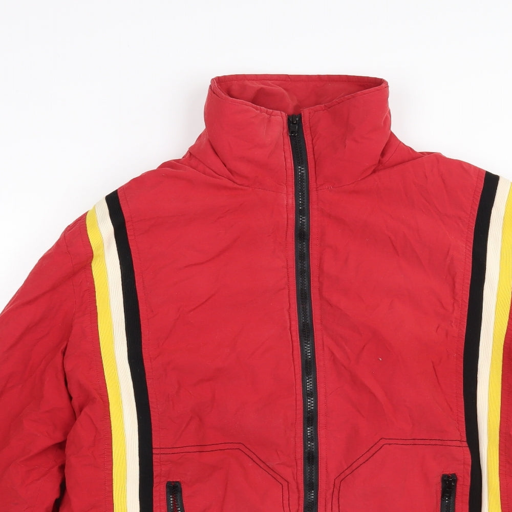 Jack&Jones Mens Red  Canvas Windbreaker Coat Size XL
