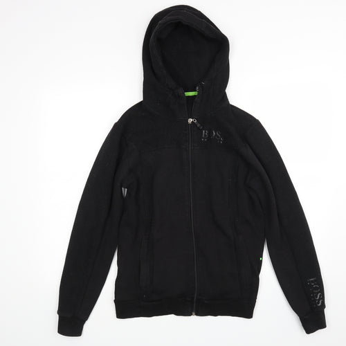 HUGO BOSS Mens Black   Full Zip Hoodie Size S