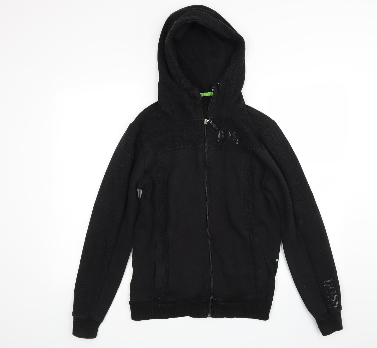 HUGO BOSS Mens Black   Full Zip Hoodie Size S
