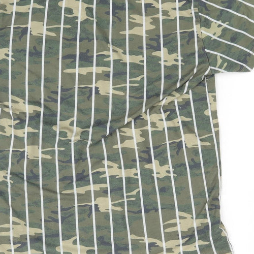 Primark Boys Green Striped  Basic T-Shirt Size 9-10 Years