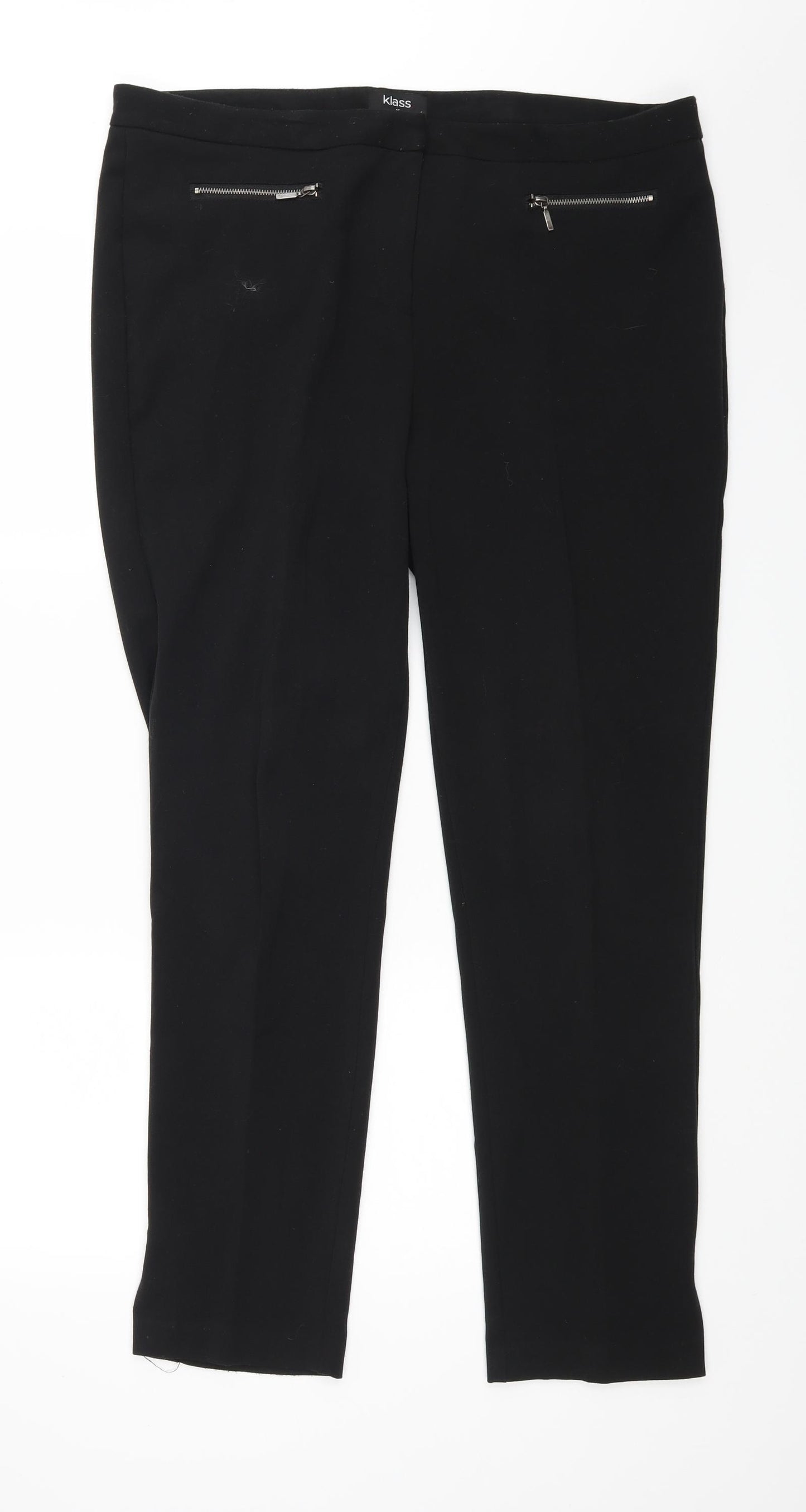 Klass Womens Black   Trousers  Size 16 L27 in