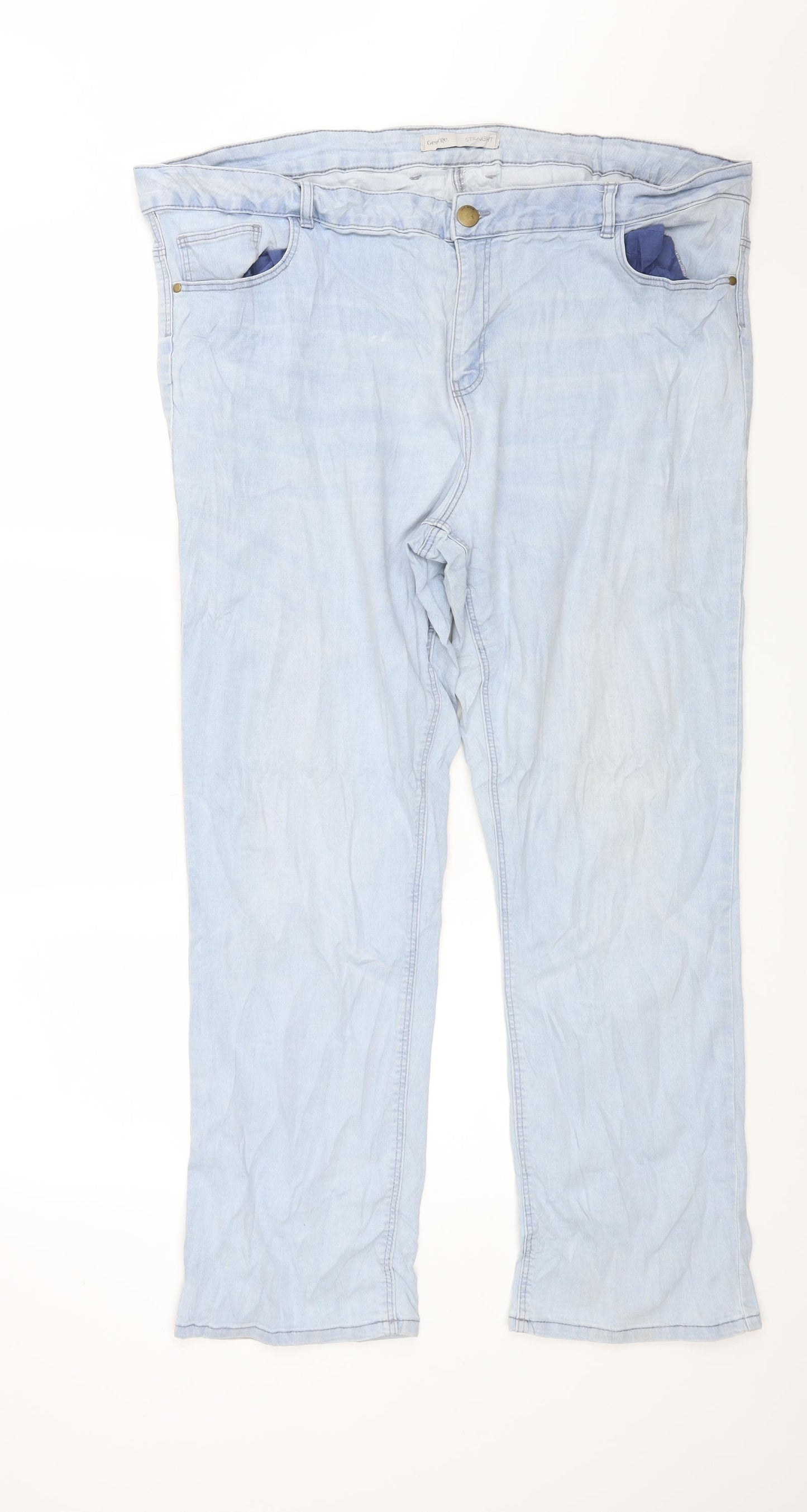 George Womens Blue  Denim Bootcut Jeans Size 22 L27 in
