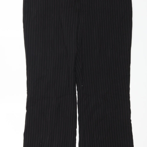 River Island Womens Black Striped  Trousers  Size 16 L27 in