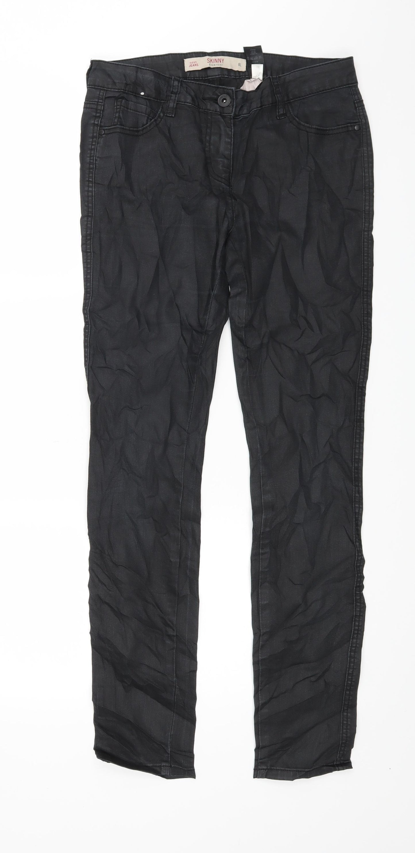 NEXT Womens Black  Denim Skinny Jeans Size 8 L27 in