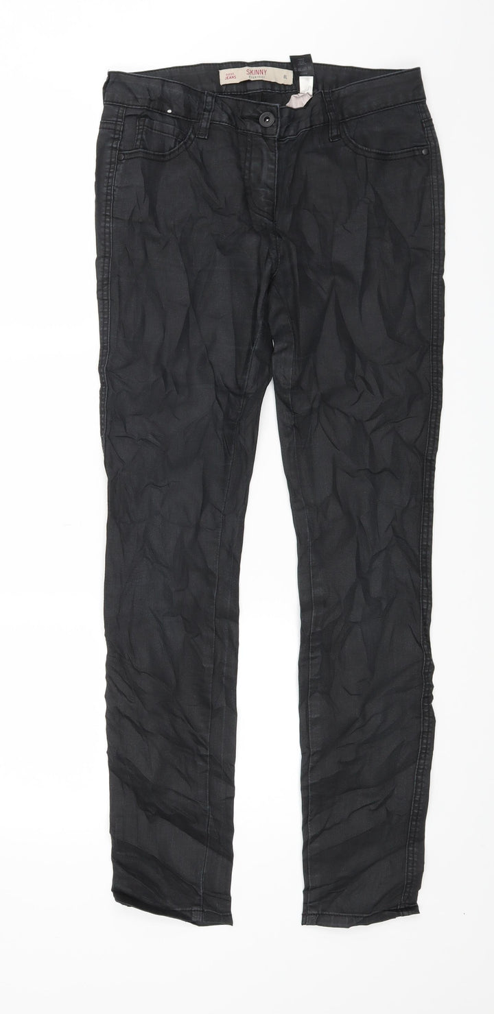 NEXT Womens Black Denim Skinny Jeans Size 8 L27 in