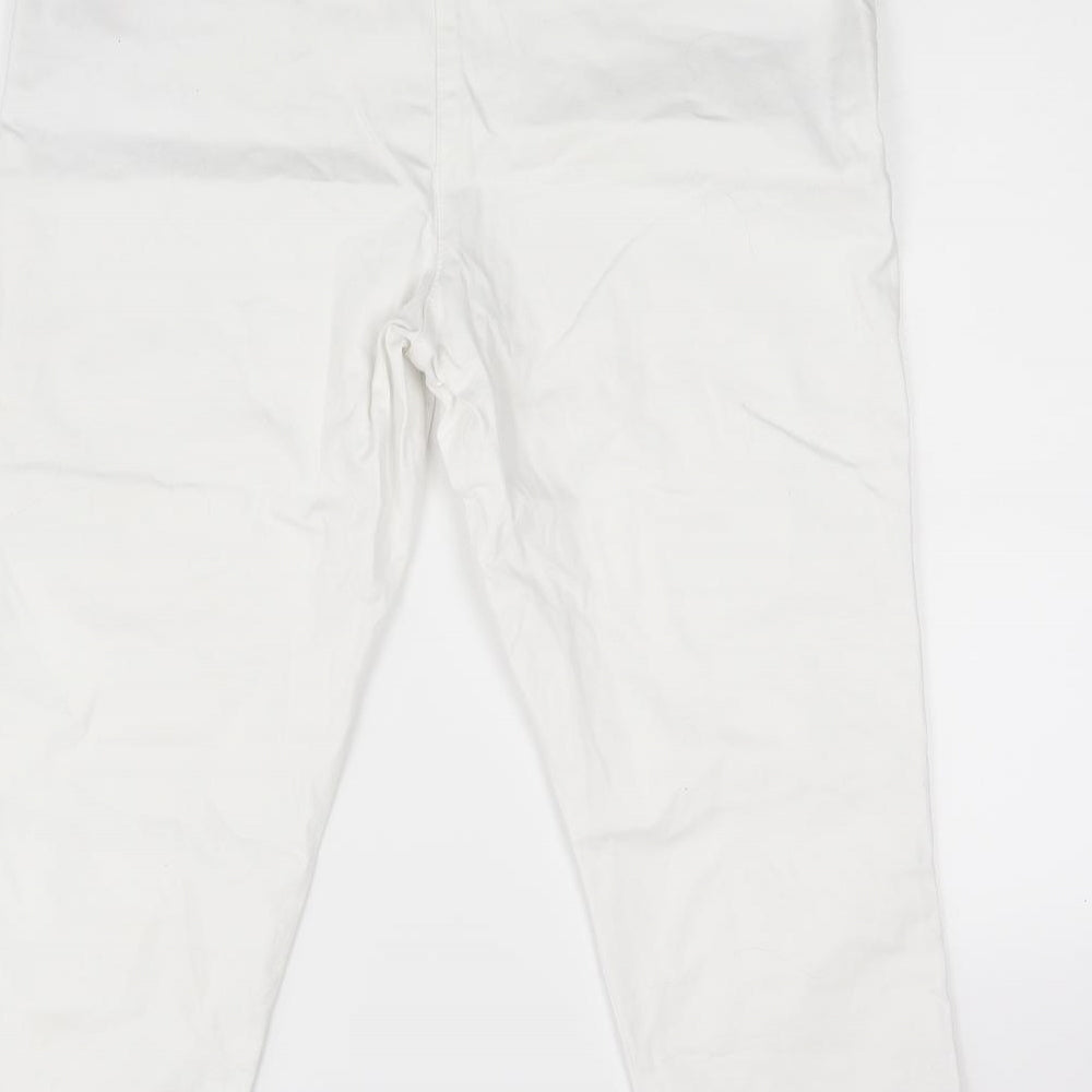 Bonmarché Womens White  Denim Cropped Jeans Size 16 L20 in - m
