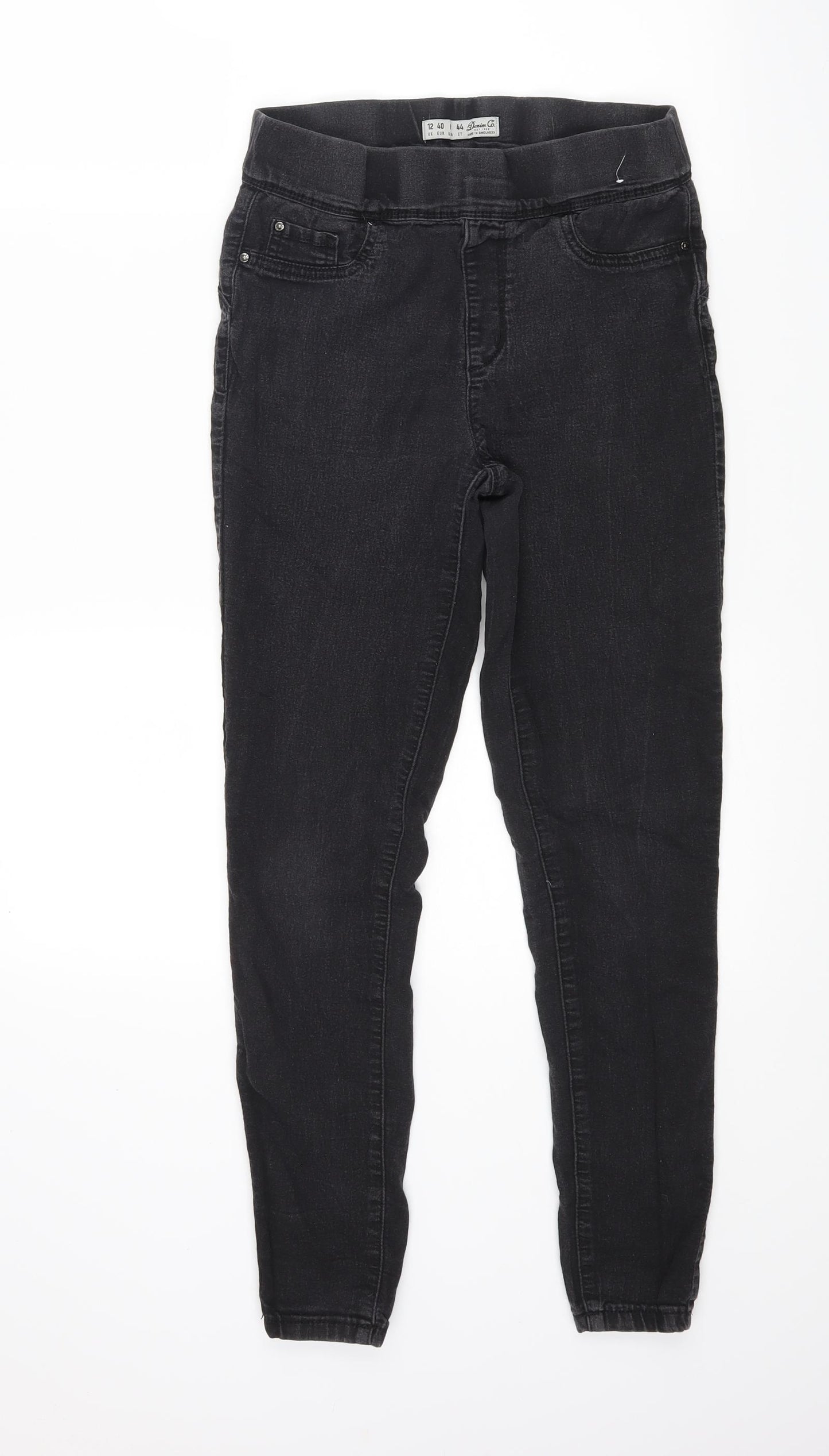 Primark Womens Black  Denim Jegging Jeans Size 12 L27 in