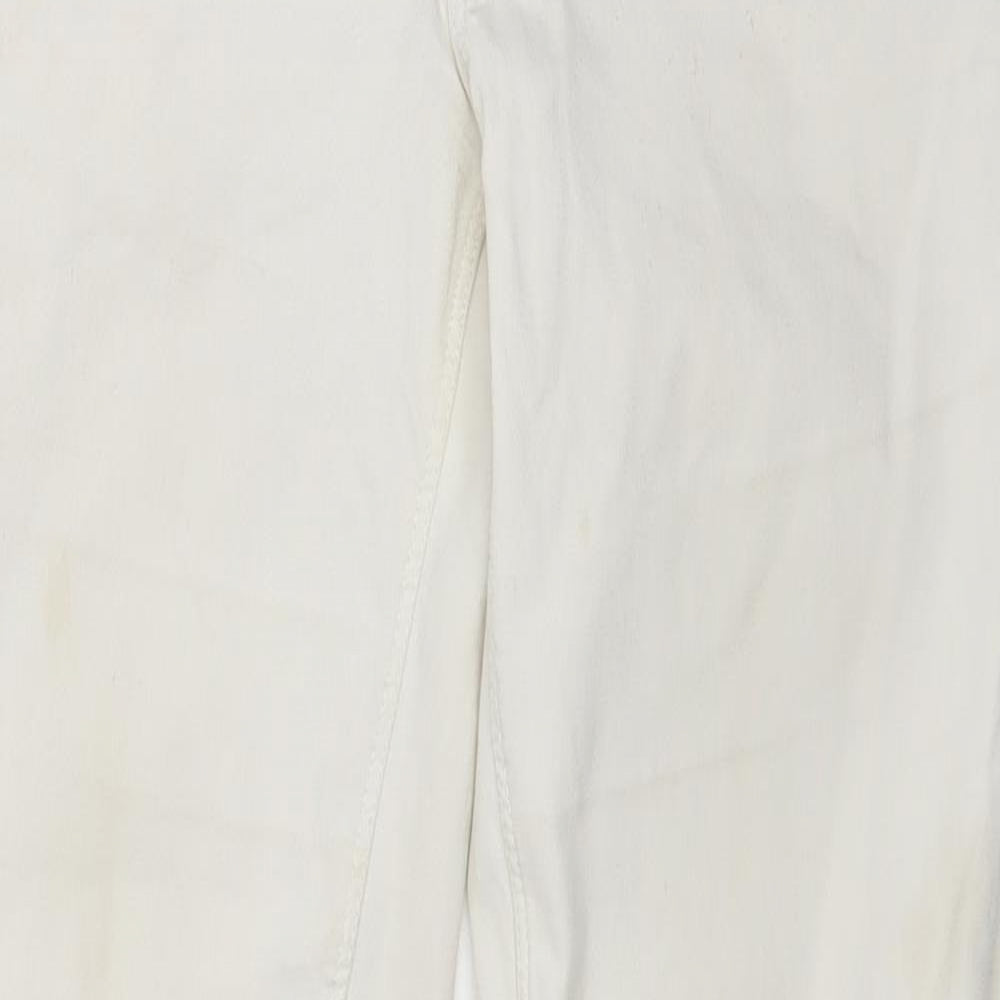 H&M Womens White  Denim Skinny Jeans Size 14 L27 in