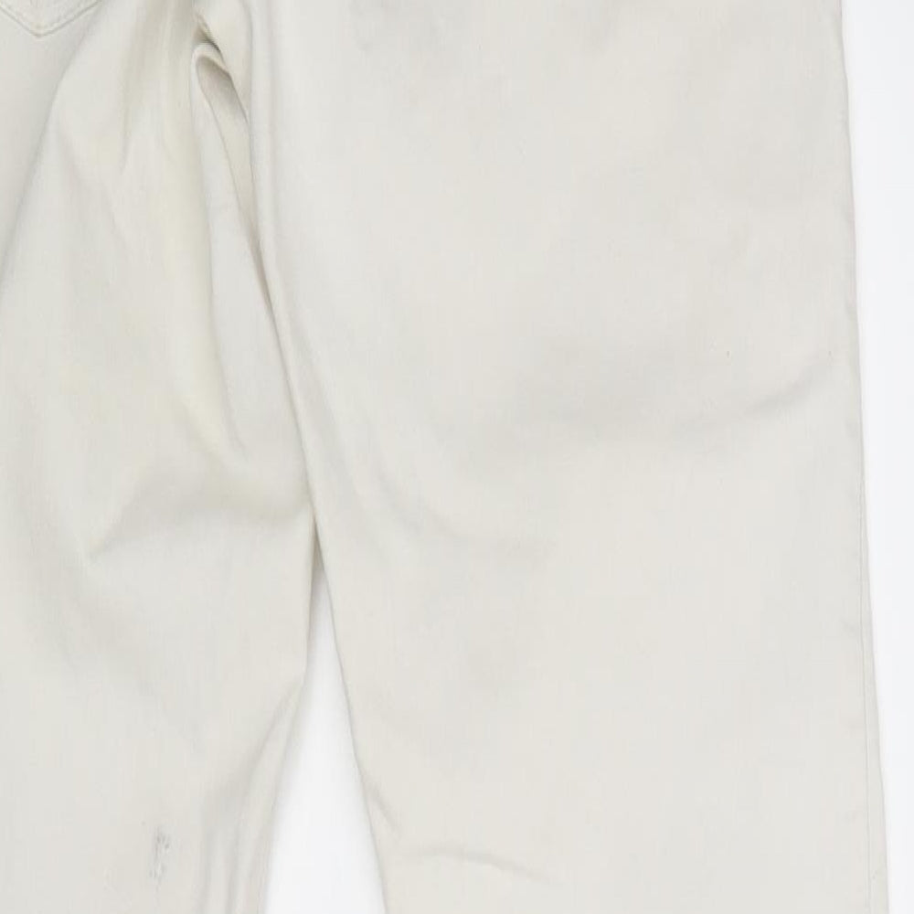 H&M Womens White  Denim Skinny Jeans Size 14 L27 in