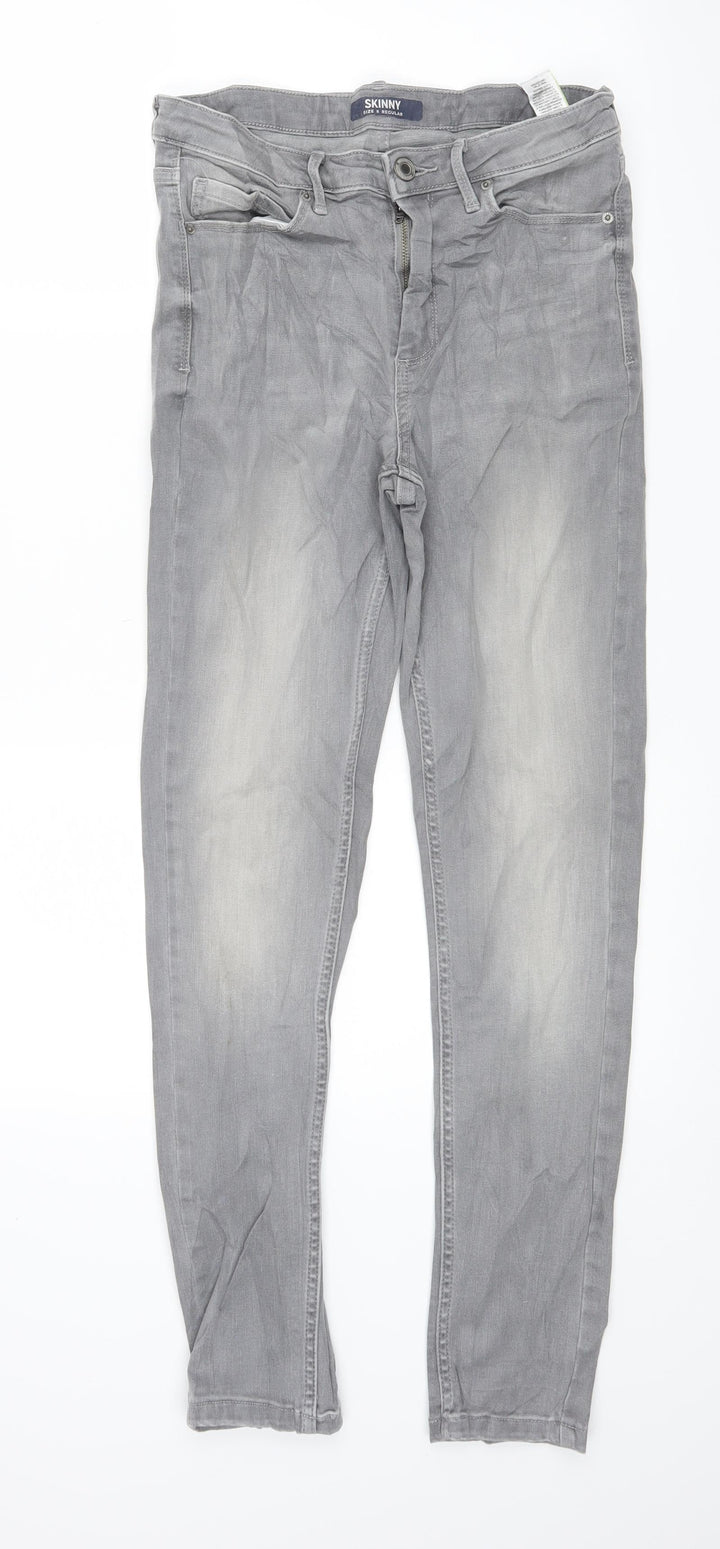 Marks and Spencer Womens Grey  Denim Skinny Jeans Size 8 L27 in