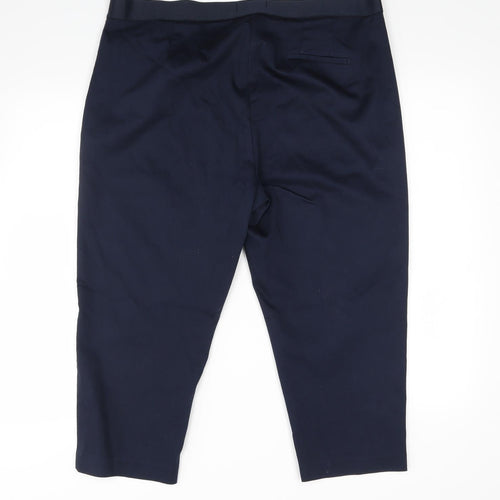 Marks and Spencer Womens Blue   Cropped Trousers Size 18 L20 in