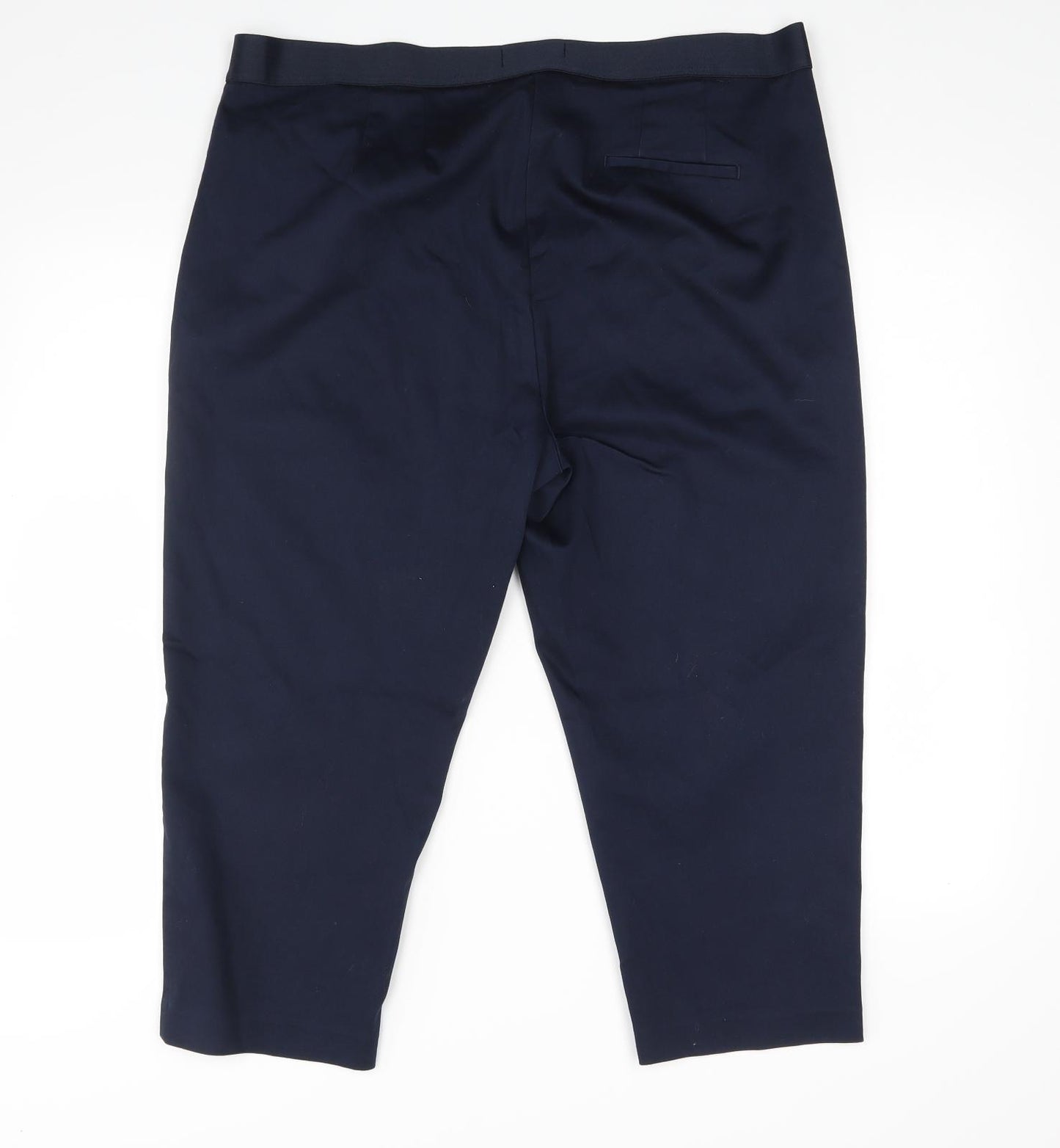 Marks and Spencer Womens Blue   Cropped Trousers Size 18 L20 in