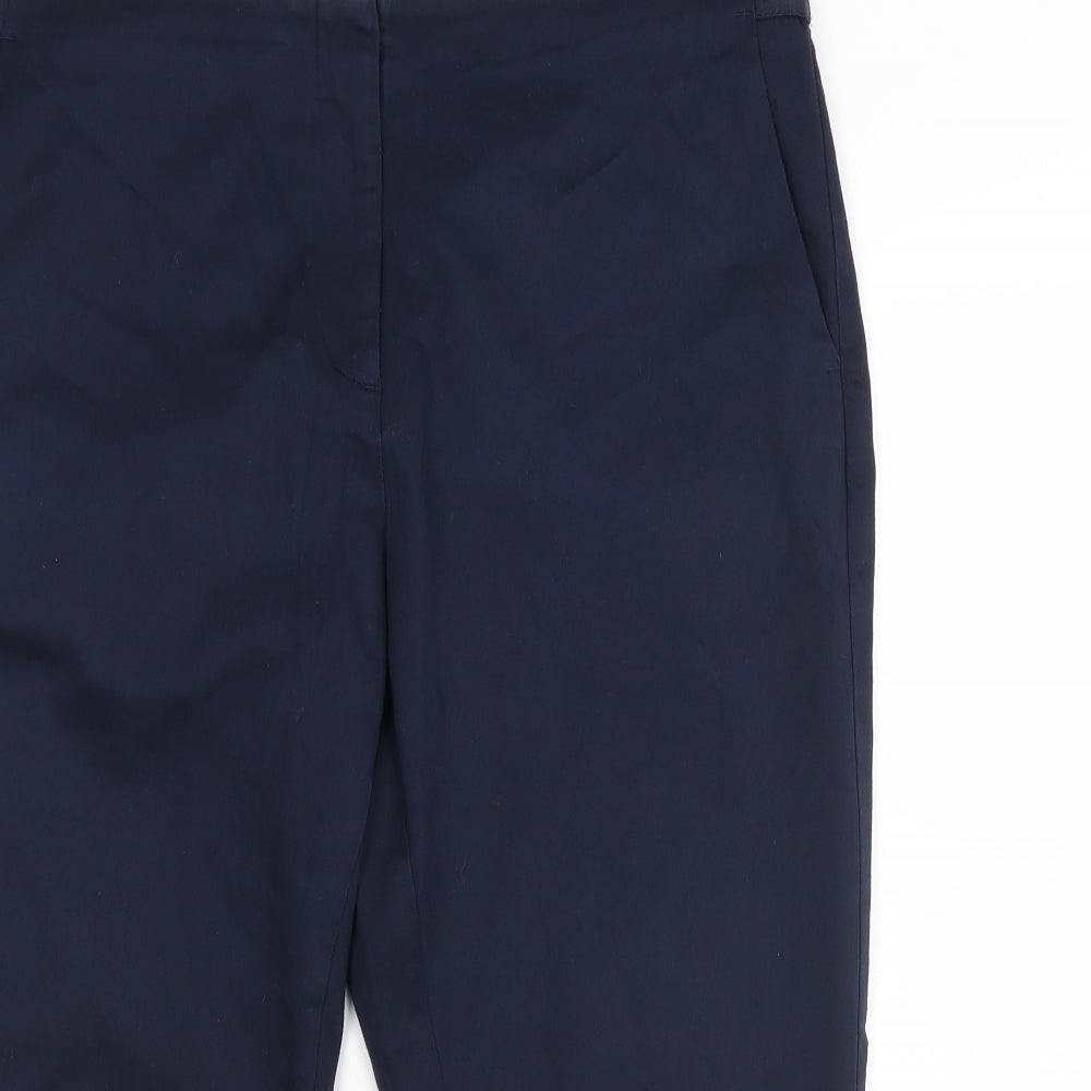 Marks and Spencer Womens Blue   Cropped Trousers Size 18 L20 in