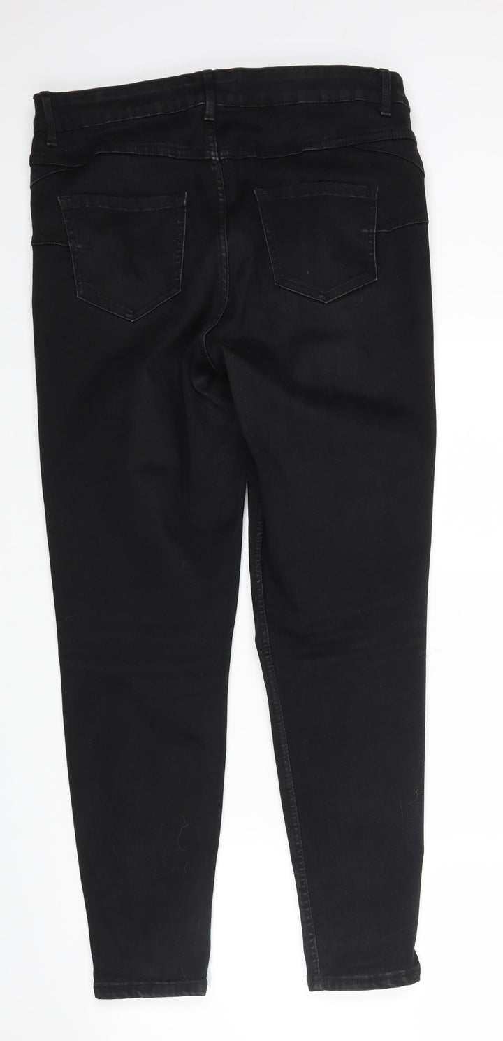 Topshop Womens Black Skinny Jeans Size 26 L26 in