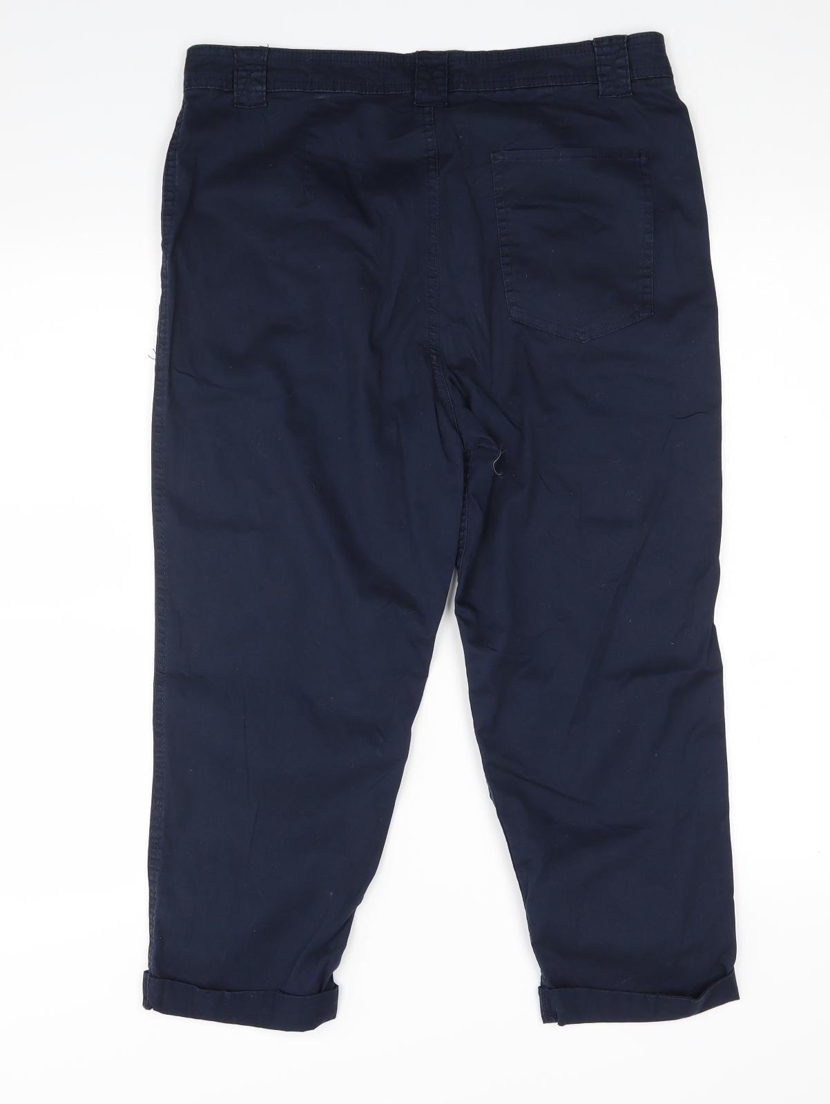 F&F Womens Blue   Chino Trousers Size 12 L24 in