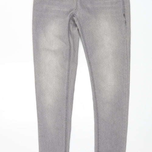 Primark Womens Grey  Denim Skinny Jeans Size 8 L27 in