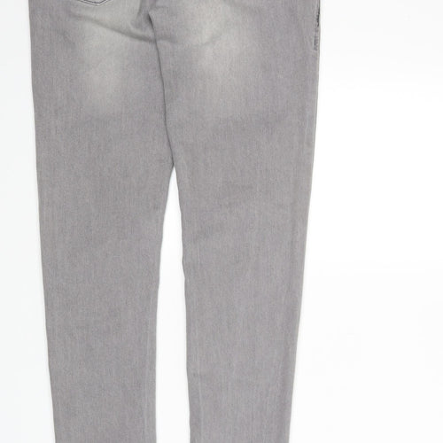 Primark Womens Grey  Denim Skinny Jeans Size 8 L27 in
