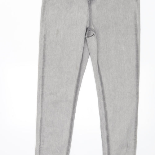 Missguided Womens Grey  Denim Skinny Jeans Size 8 L25 in