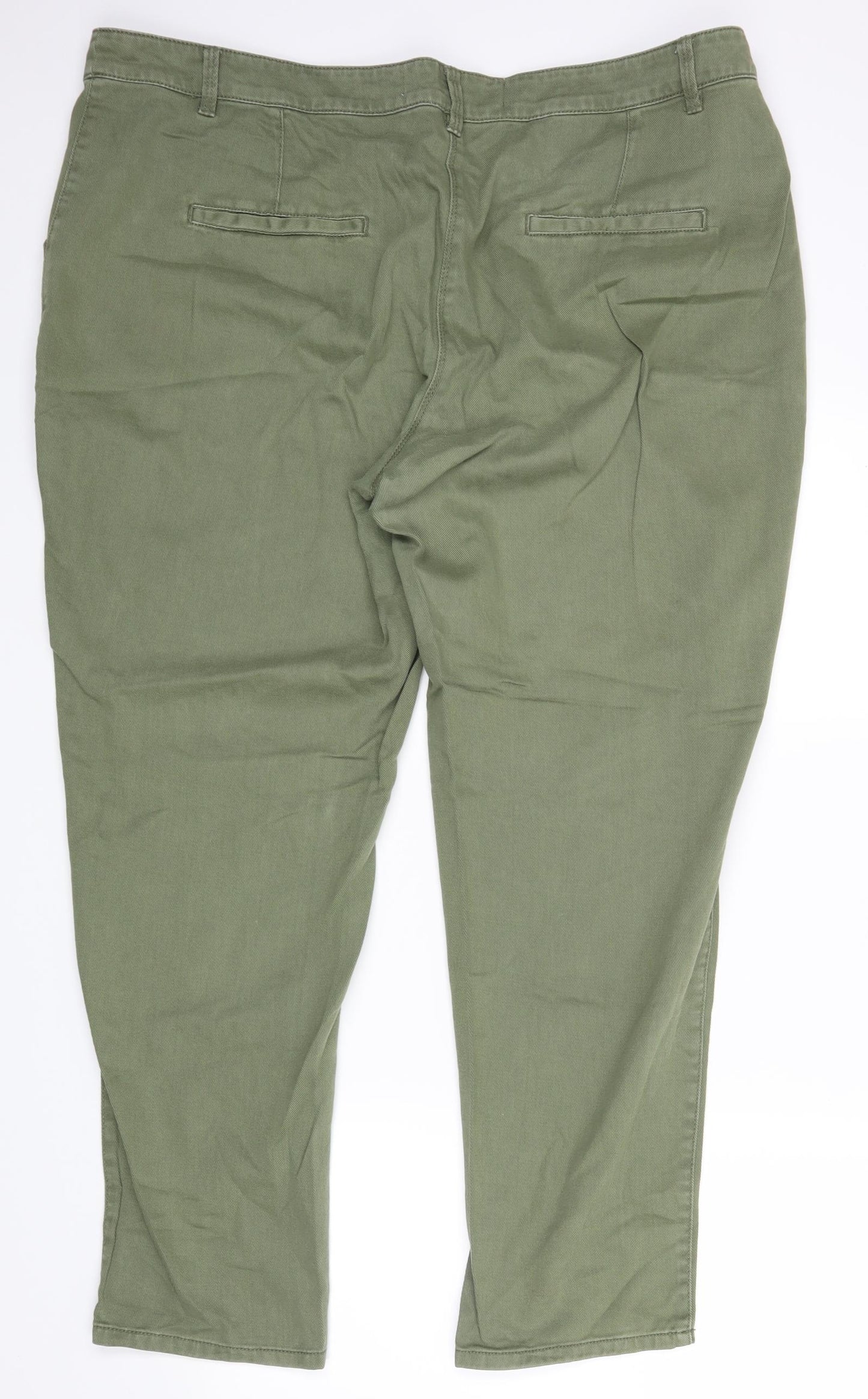 NEXT Womens Green  Denim Chino Trousers Size 20 L27 in