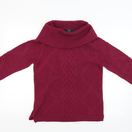 Isle Essentials Womens Purple   Pullover Jumper Size S