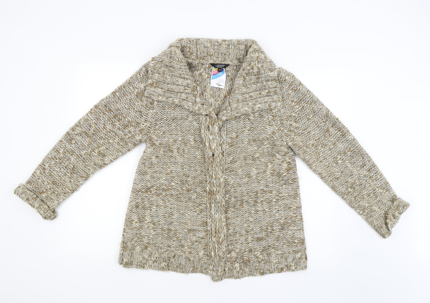 DEBINHAMS Womens Beige   Cardigan Jumper Size 14