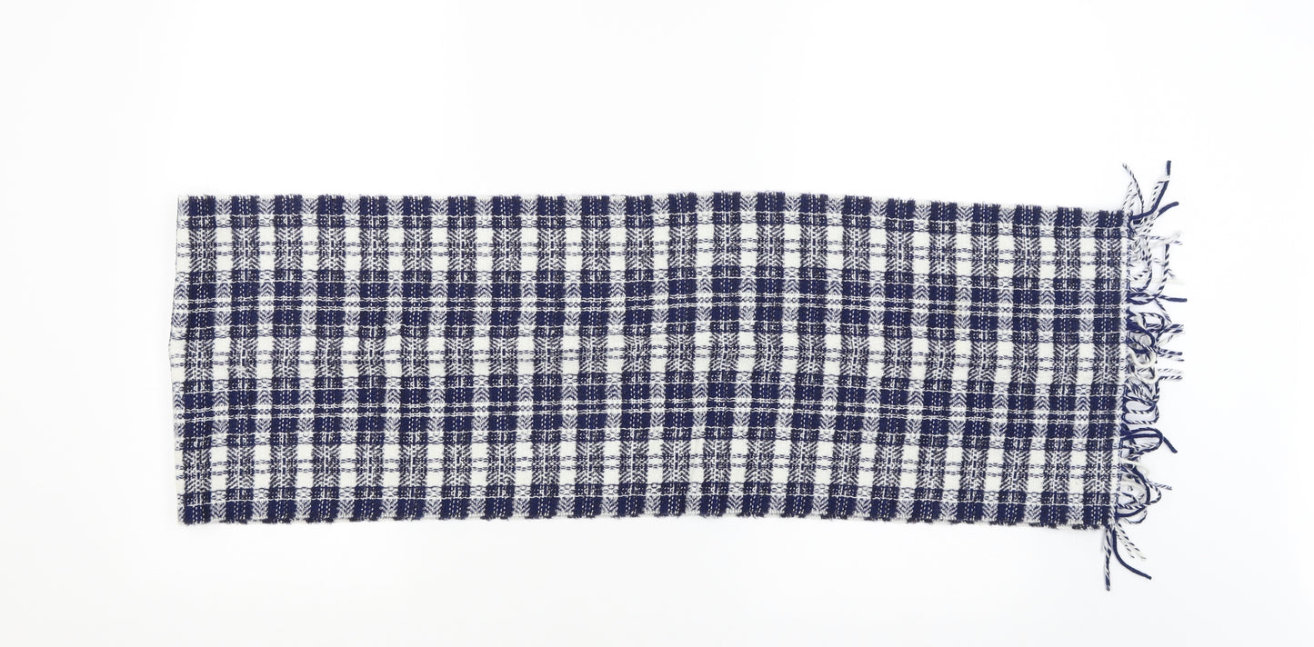 Preworn Womens Blue Check   Scarf