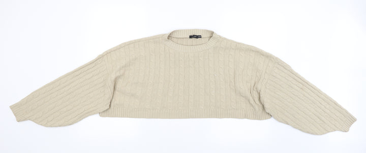 I SAW IT FIRST Womens Beige Shrug Jumper Size S