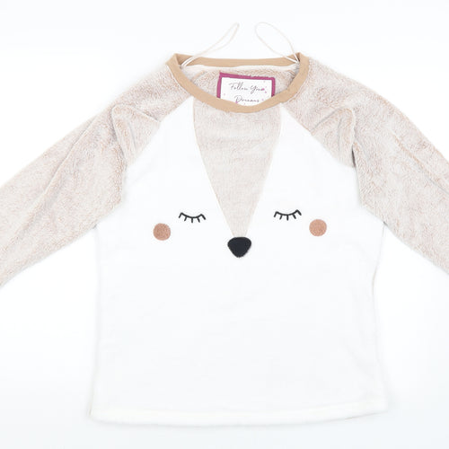 Follow Your Dreams Womens White   Pullover Jumper Size 12