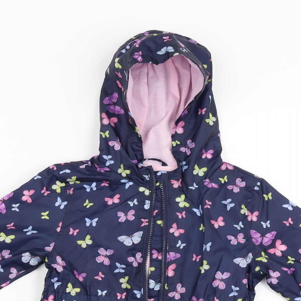 Primark Girls Purple   Rain Coat Poncho Size 4-5 Years