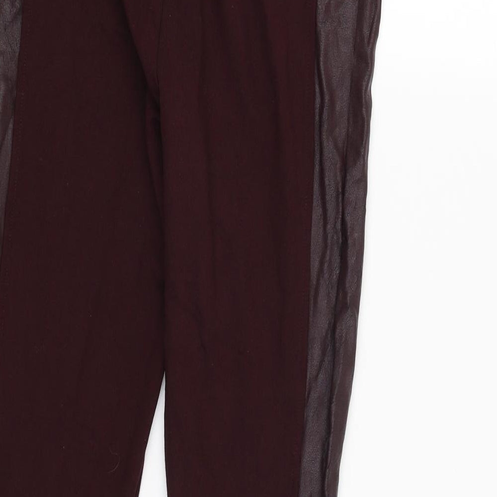 M&S Womens Red   Trousers  Size 10 L24.5 in