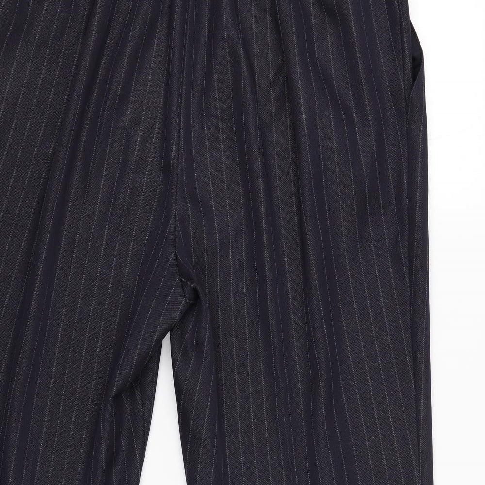 Marks and Spencer Womens Blue Striped  Trousers  Size 20 L24 in