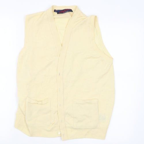 Kilspindle Womens Yellow   Vest Jumper Size 40